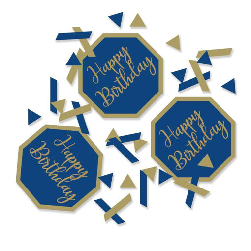 Picture of NAVY & GOLD GEODE H/BDAY CONFETTI - DOUBLE SIDED FOIL STAMPE